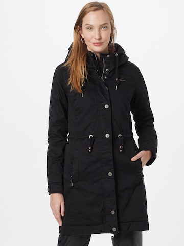 Parka mi-saison 'AURORIE' Ragwear en noir : devant