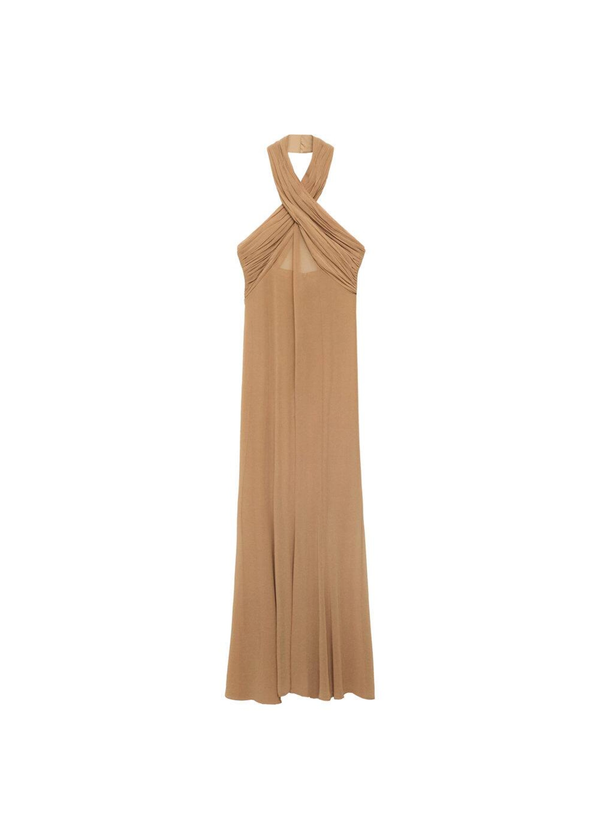 MANGO Evening Dress 'Rama' in Beige: front