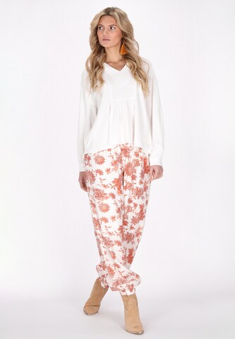 usha FESTIVAL Tapered Trousers in White