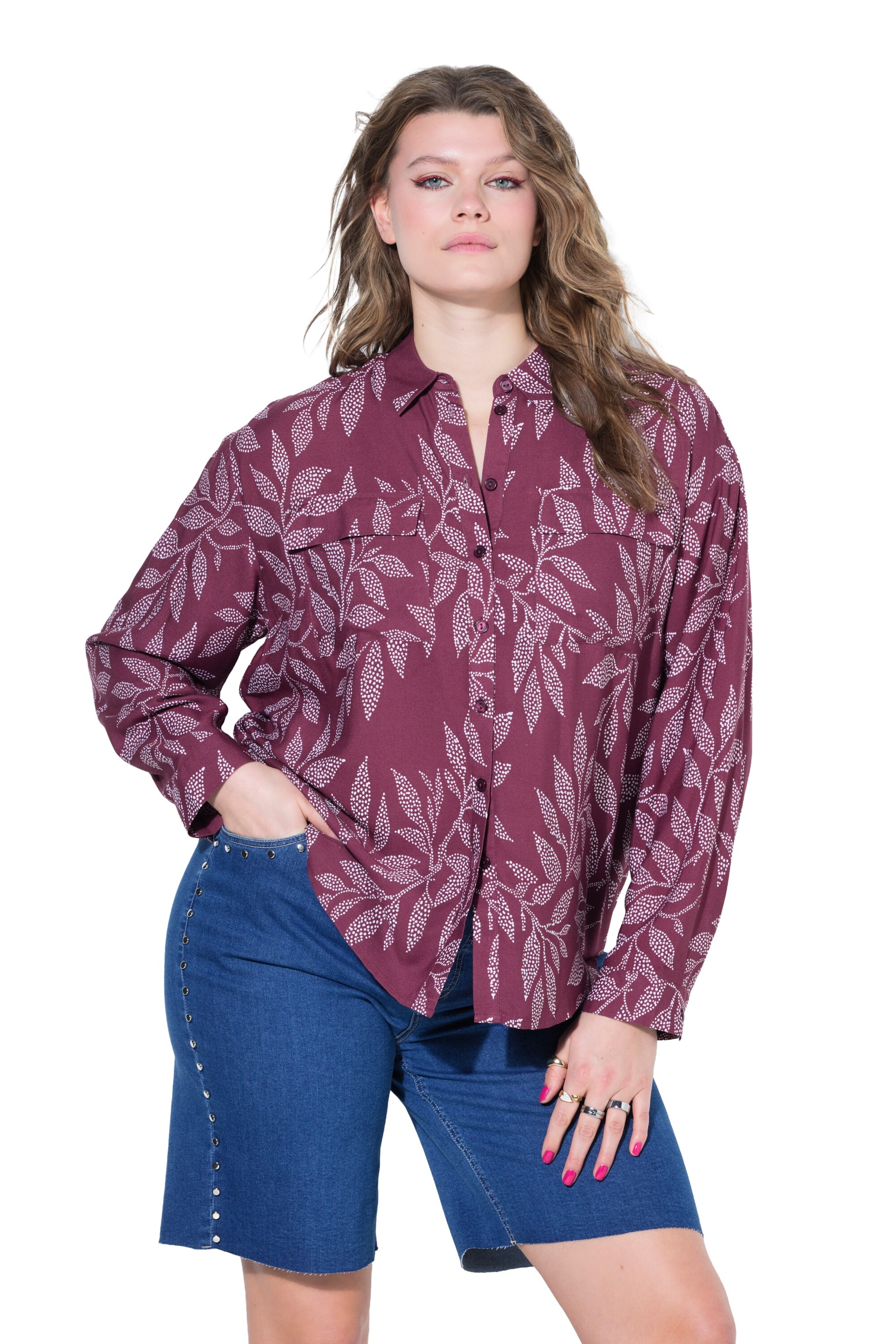 Studio Untold Blouse in Lila: voorkant