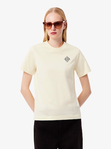 Maglietta di LACOSTE in giallo: frontale