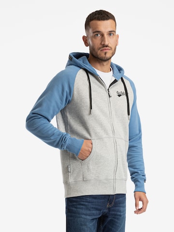 SPITZBUB Zip-Up Hoodie 'Jens' in Blue: front