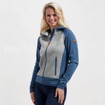 MGO Gebreid vest 'Clara' in Blauw: voorkant