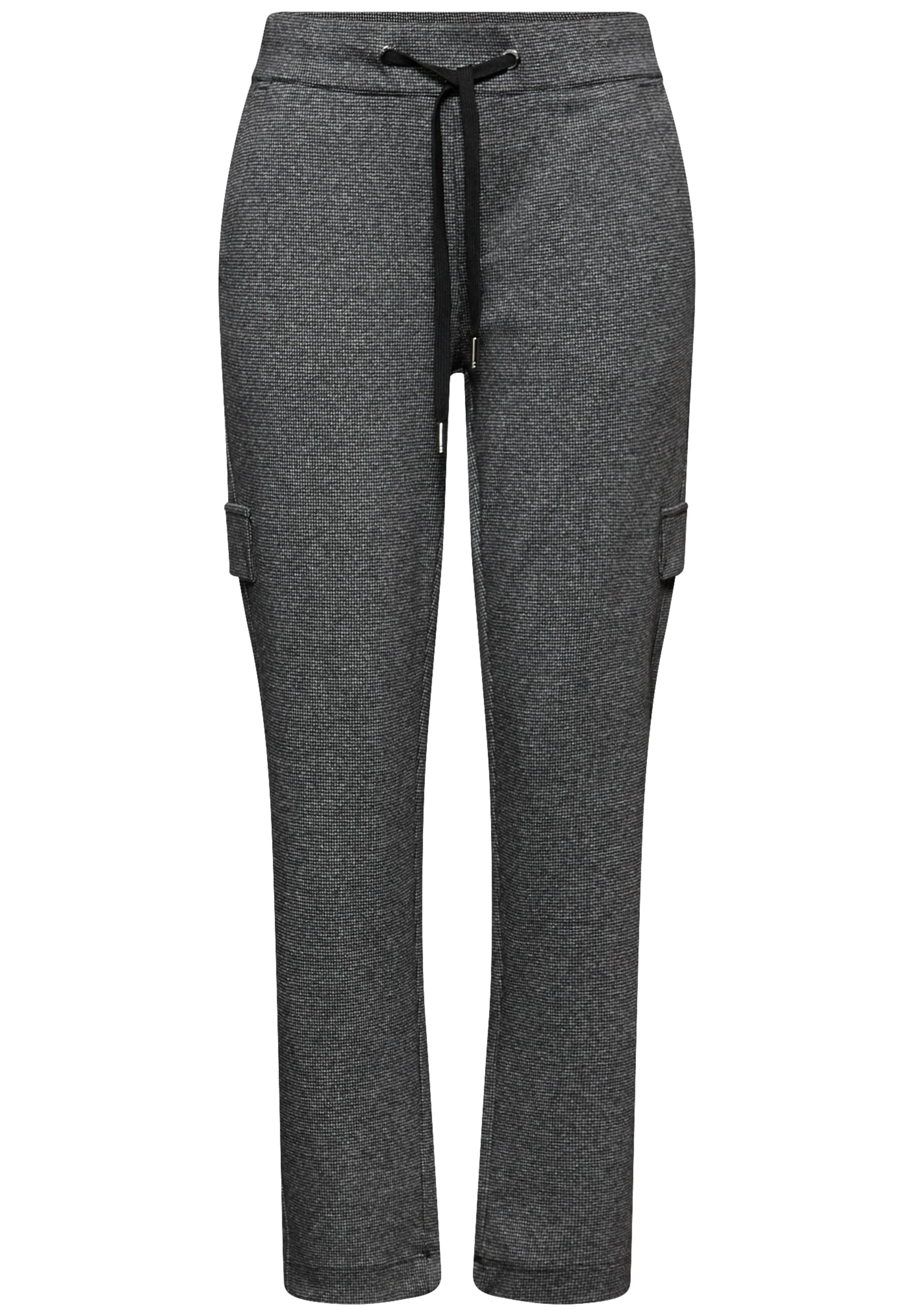 STREET ONE Loose fit Cargo Pants in Grey: front