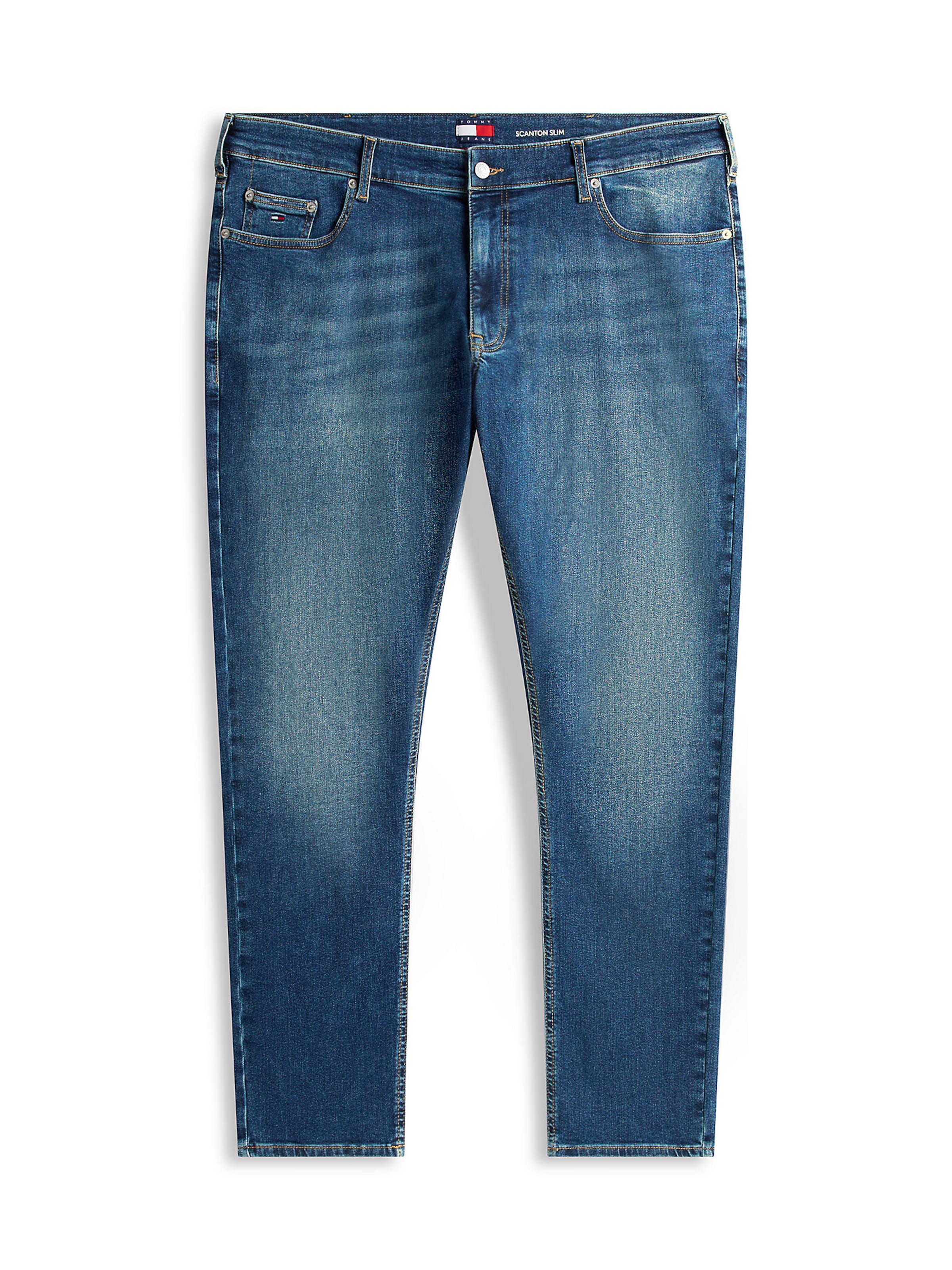Tommy Jeans Plus Slimfit Jeans 'Scanton' in Blauw: voorkant