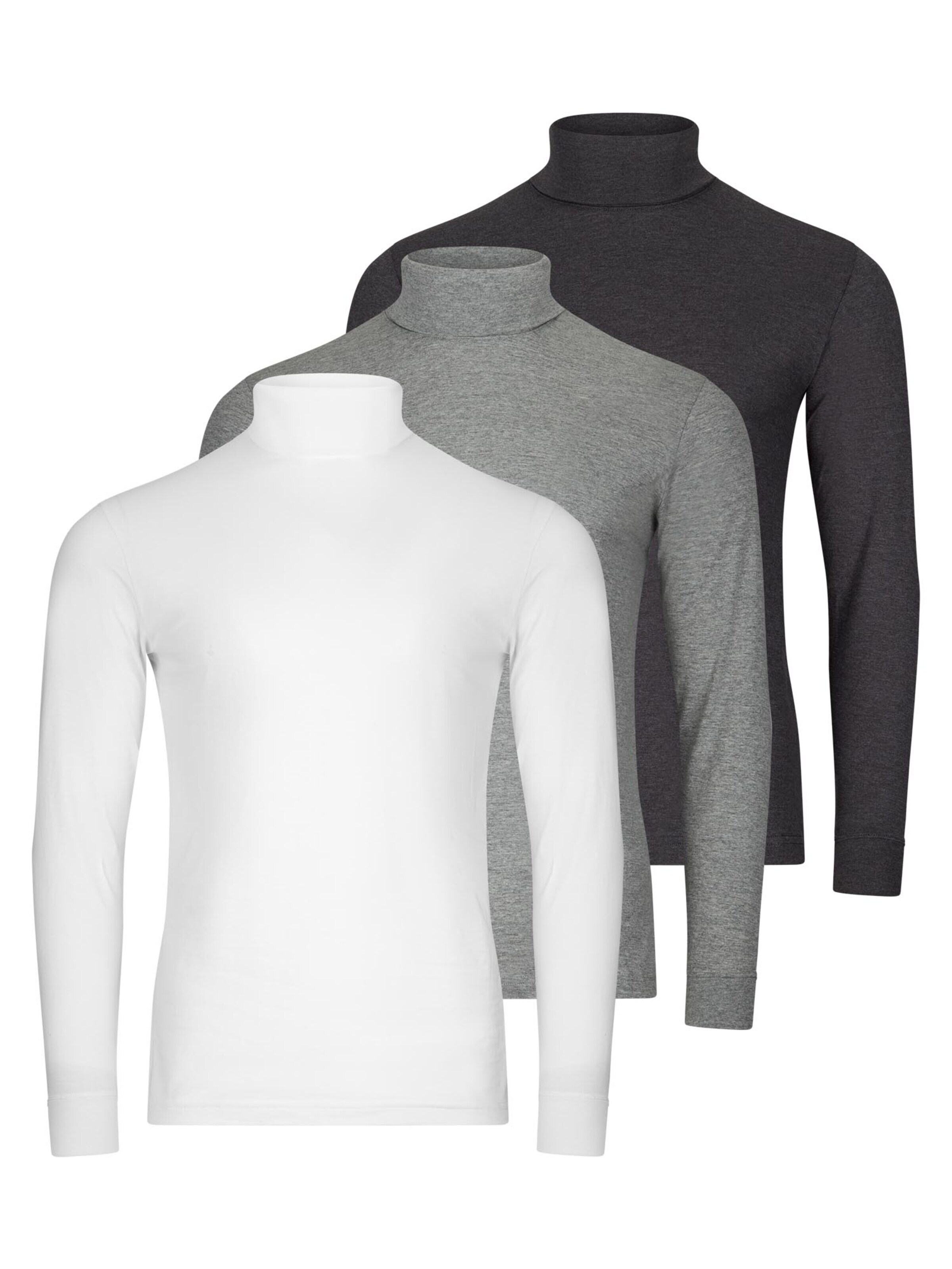 Ragman Shirt 'Basic' in Zilver: voorkant