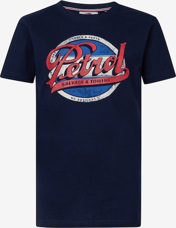 T-Shirt Petrol Industries en bleu : devant