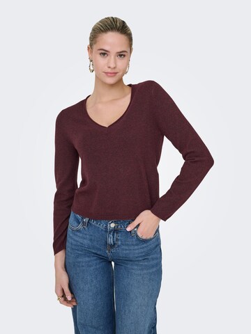 Pull-over 'ONLLoyal' ONLY en violet : devant