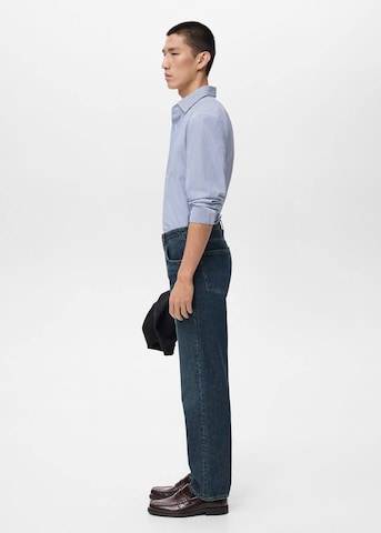 MANGO MAN Slim fit Button Up Shirt 'Vecchia1' in Blue