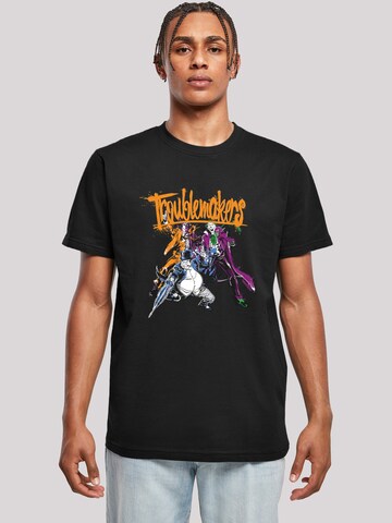 F4NT4STIC Shirt 'DC Comics Batman Troublemakers' in Zwart: voorkant
