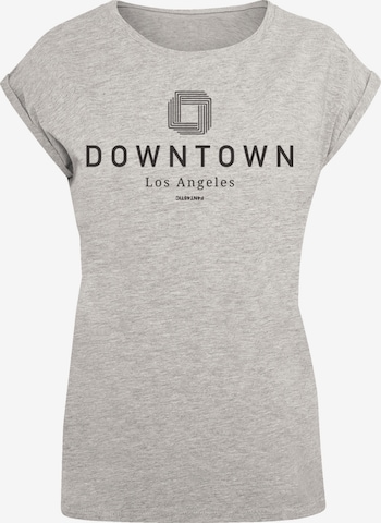 T-shirt 'Downtown LA Muster' F4NT4STIC en gris : devant