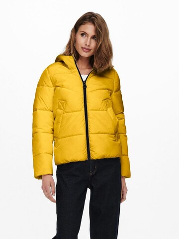 ONLY Winter Jacket 'Amanda' in Yellow: front