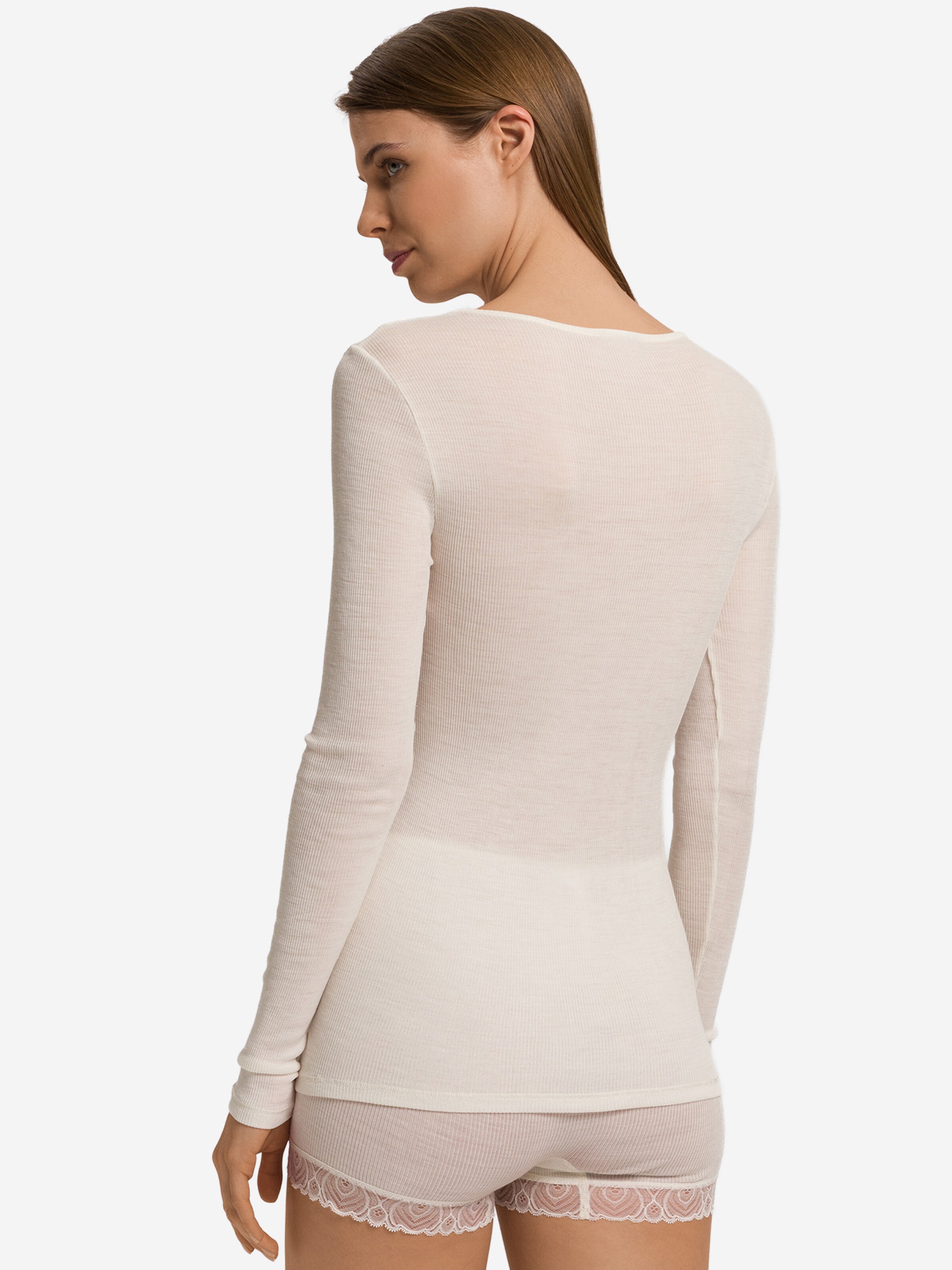 T-shirt ' Woolen Lace ' Hanro en blanc