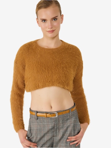 Pull-over No Matter What en marron : devant