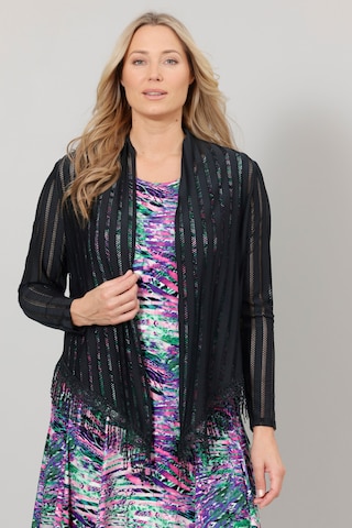 Cardigan Ulla Popken en noir : devant