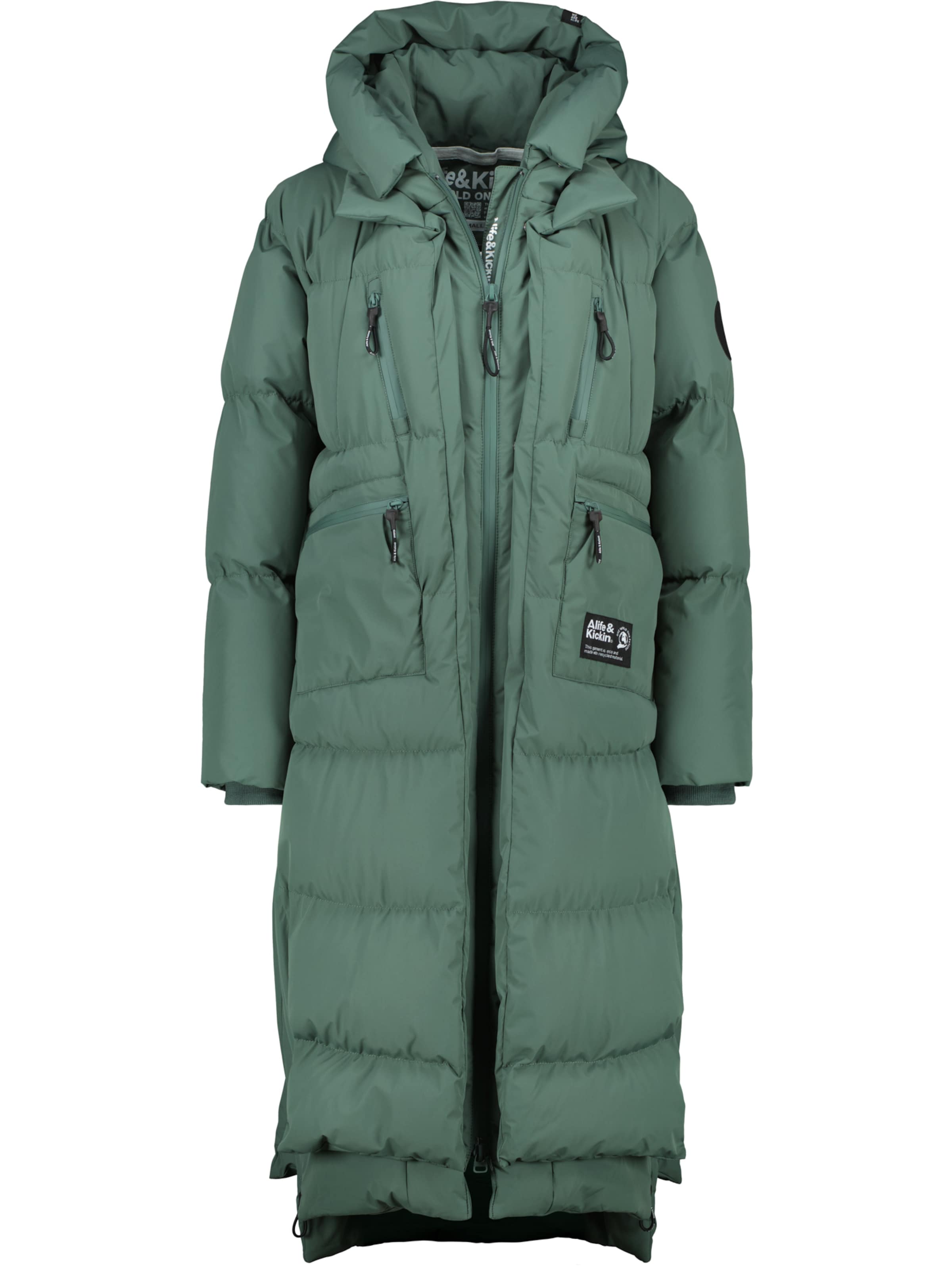 alife & kickin Χειμερινό παλτό 'Rihanna' σε πράσινο: μπροστά