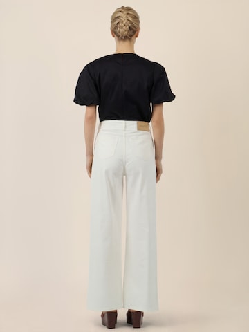 APART Loose fit Pleated Jeans in White
