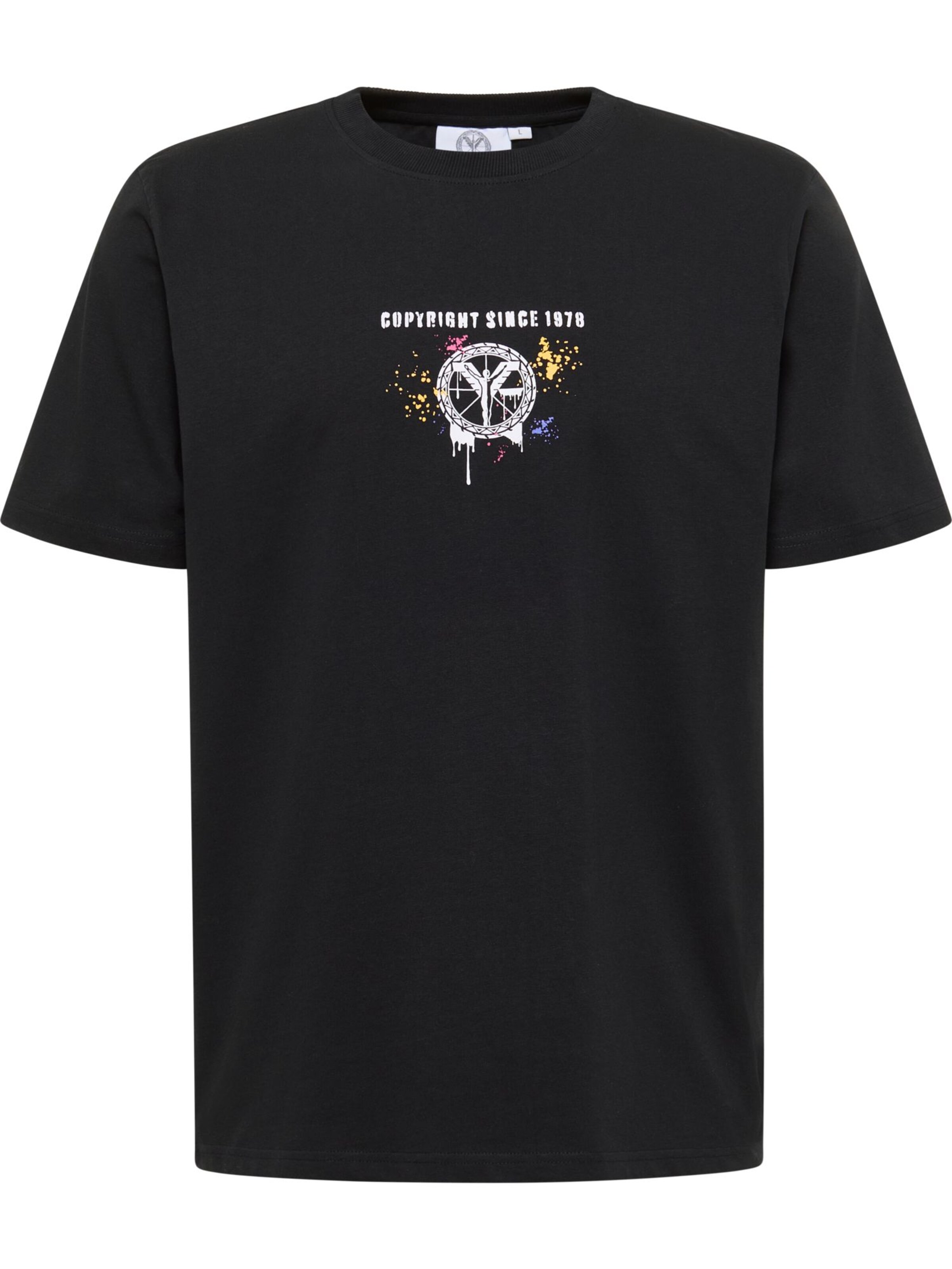 Carlo Colucci T-Shirt 'Facchinelli' en noir / blanc, Vue avec produit