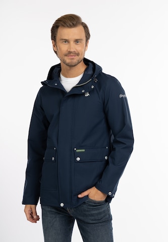 Schmuddelwedda Between-Season Jacket in Blue: front