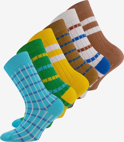 EWERS Sockor i blå / brun / gul / grön / vit, Produktvy