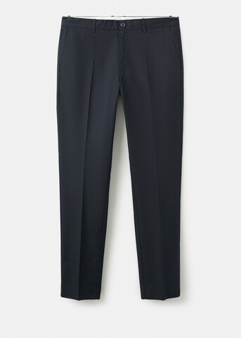 MANGO MAN Regular Pleat-Front Pants 'Gaspar' in Blue