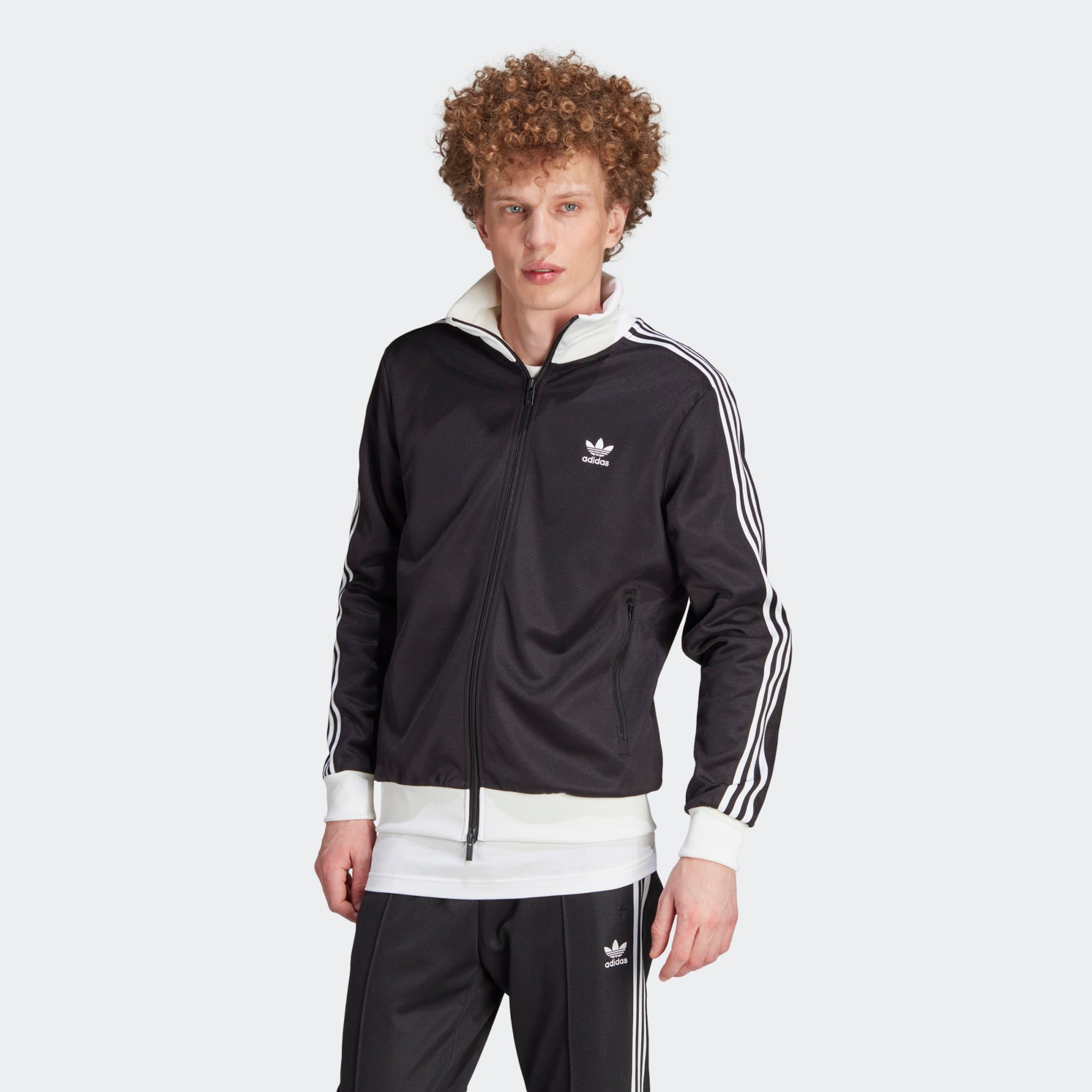ADIDAS ORIGINALS Giacca di felpa Adicolor Classics Beckenbauer in Nero ABOUT YOU