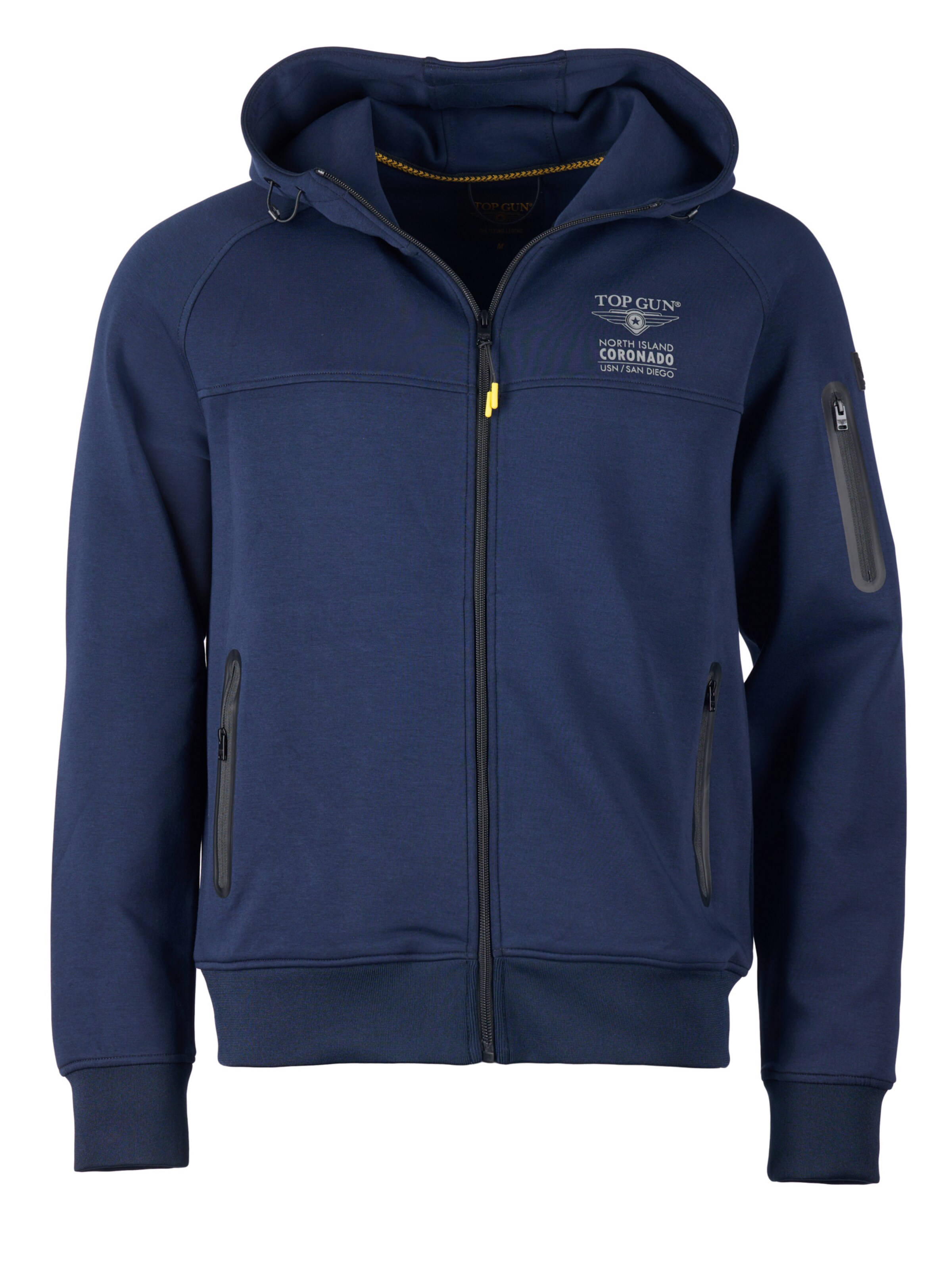 TOP GUN Sweatjacke in Blau: Vorderseite