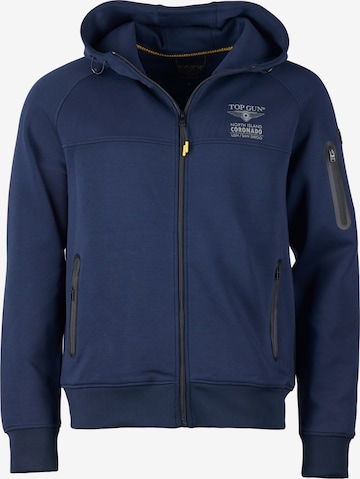 TOP GUN Sweatjacke in Blau: Vorderseite