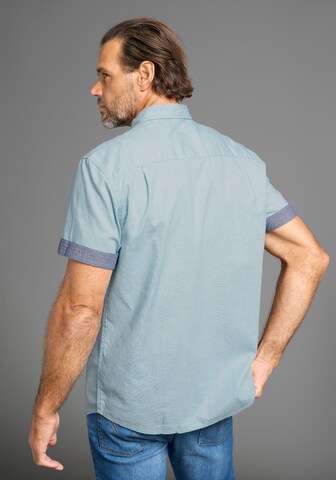 Man's World Comfort fit Button Up Shirt in Blue