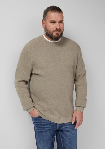 s.Oliver Men Big Sizes Pullover in Beige: Vorderseite