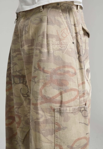 Wide leg Pantaloni de la Ed Hardy pe bej