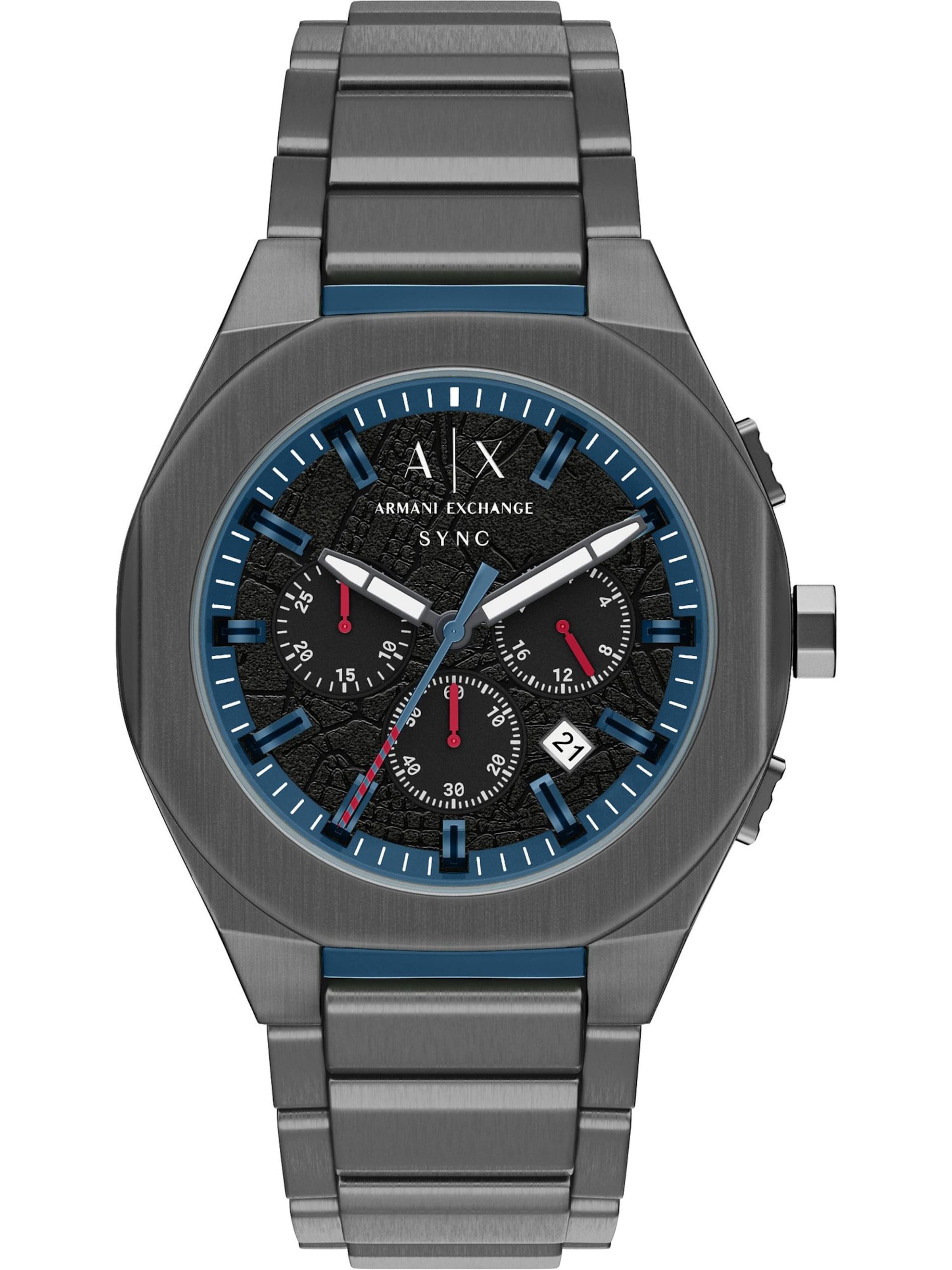 ARMANI EXCHANGE Analoguhr in silbergrau, Produktansicht