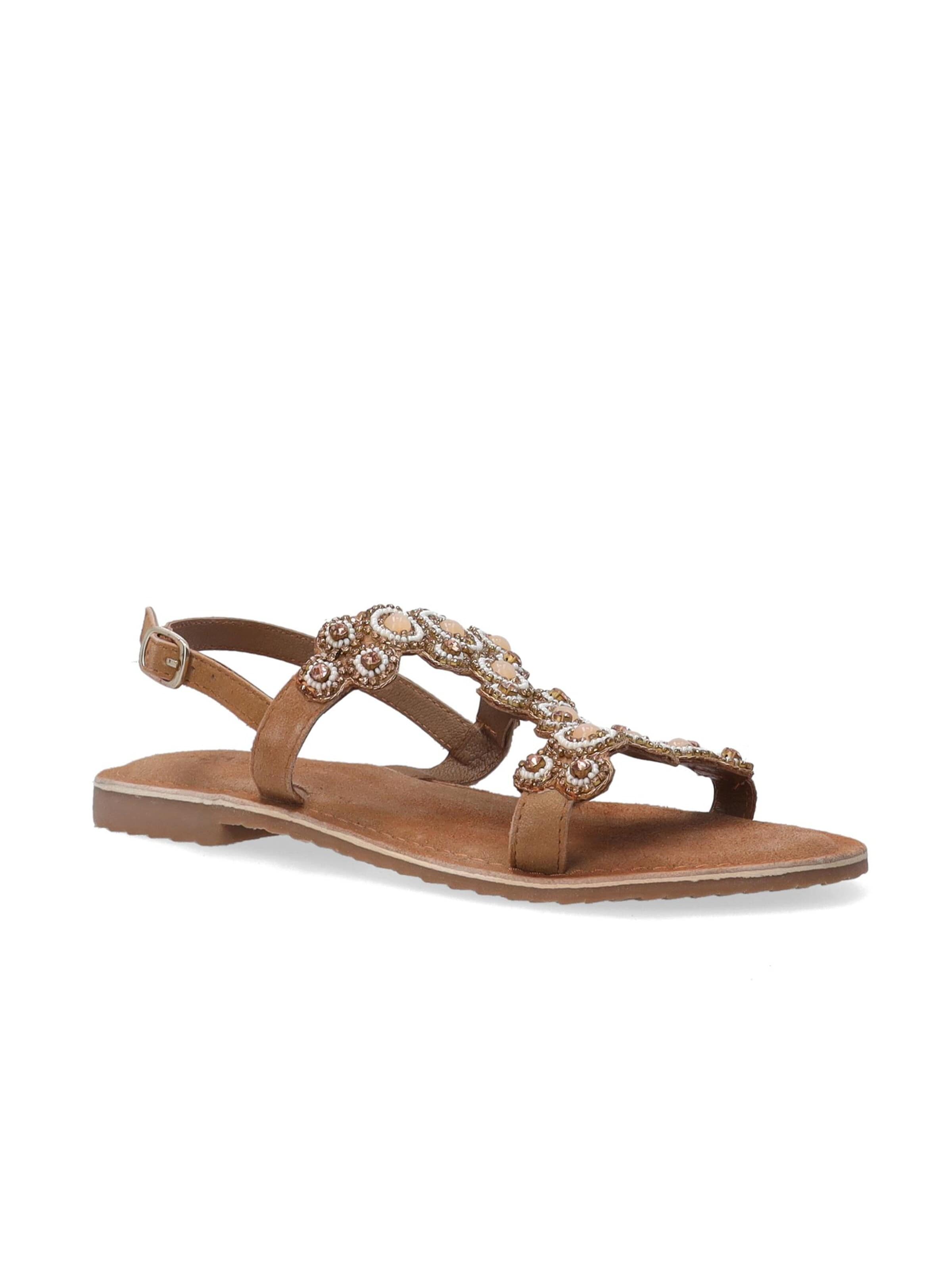 VENEZIA Strap Sandals 'Venezia' in Brown: front