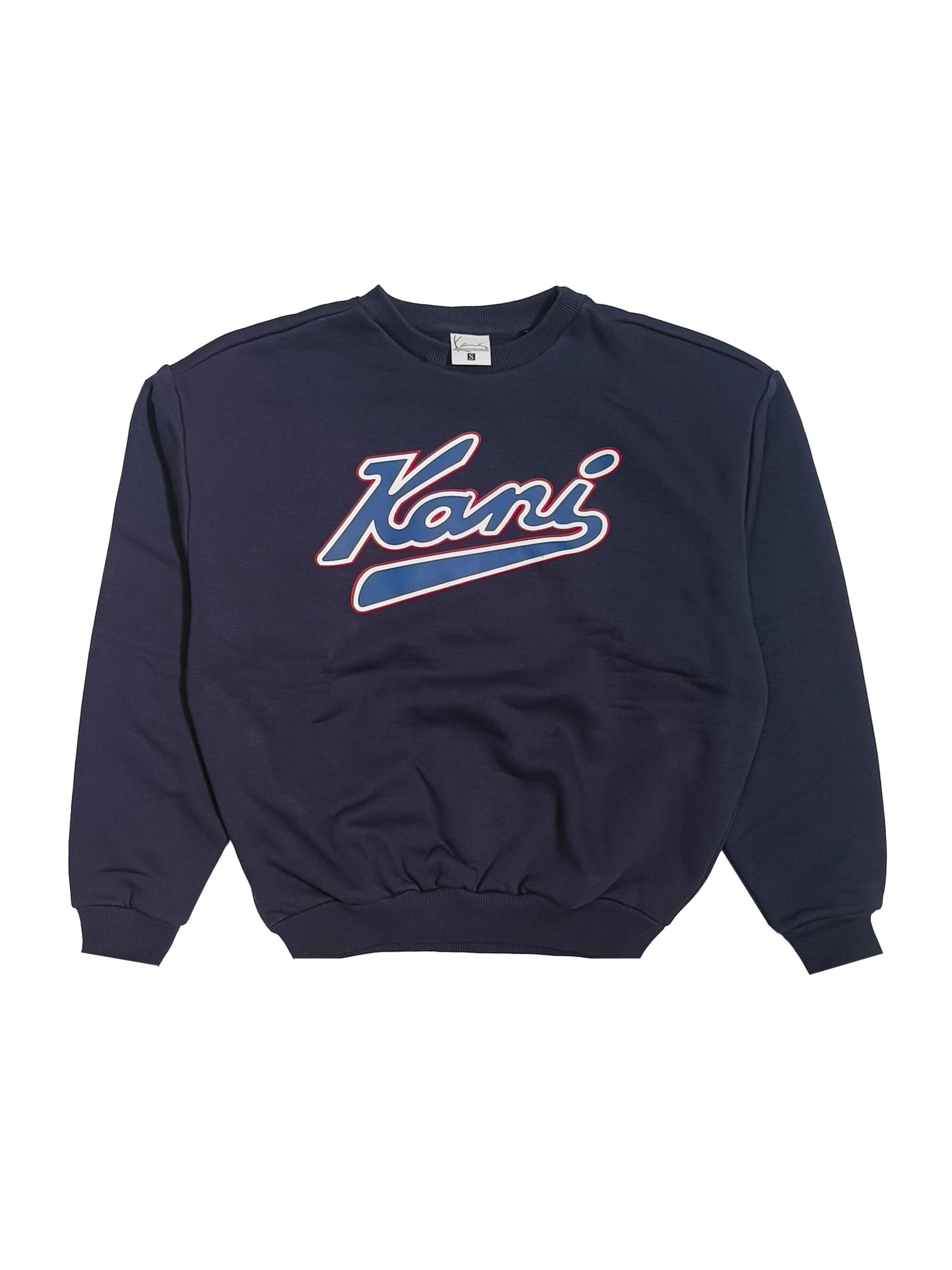 Karl Kani Sweatshirt 'Varsity OS' in Blue: front