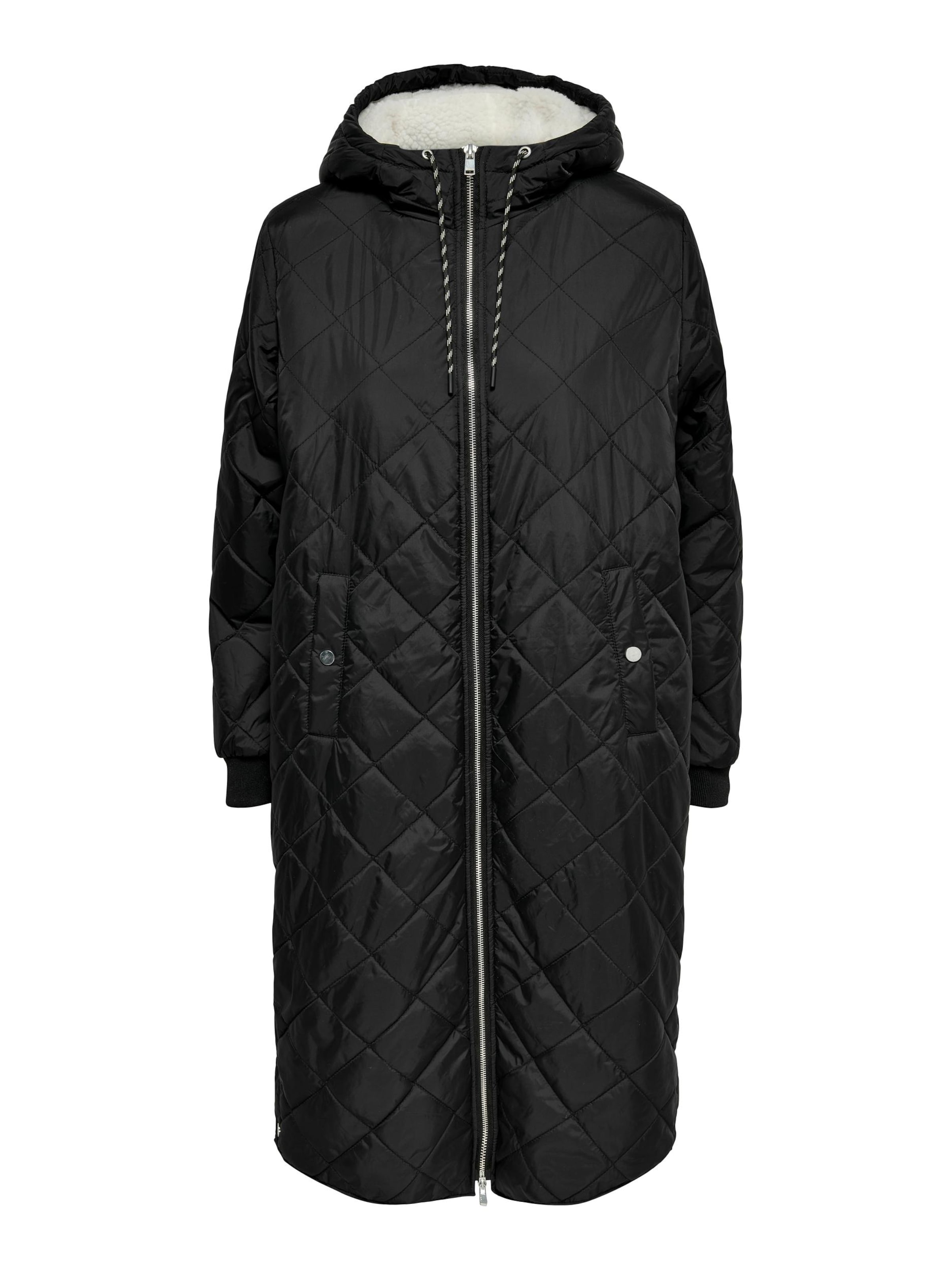 ONLY Pitkä talvitakki 'New Sandy' värissä musta: etupuoli