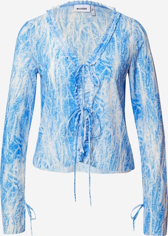 WEEKDAY Shirt in Blauw: voorkant