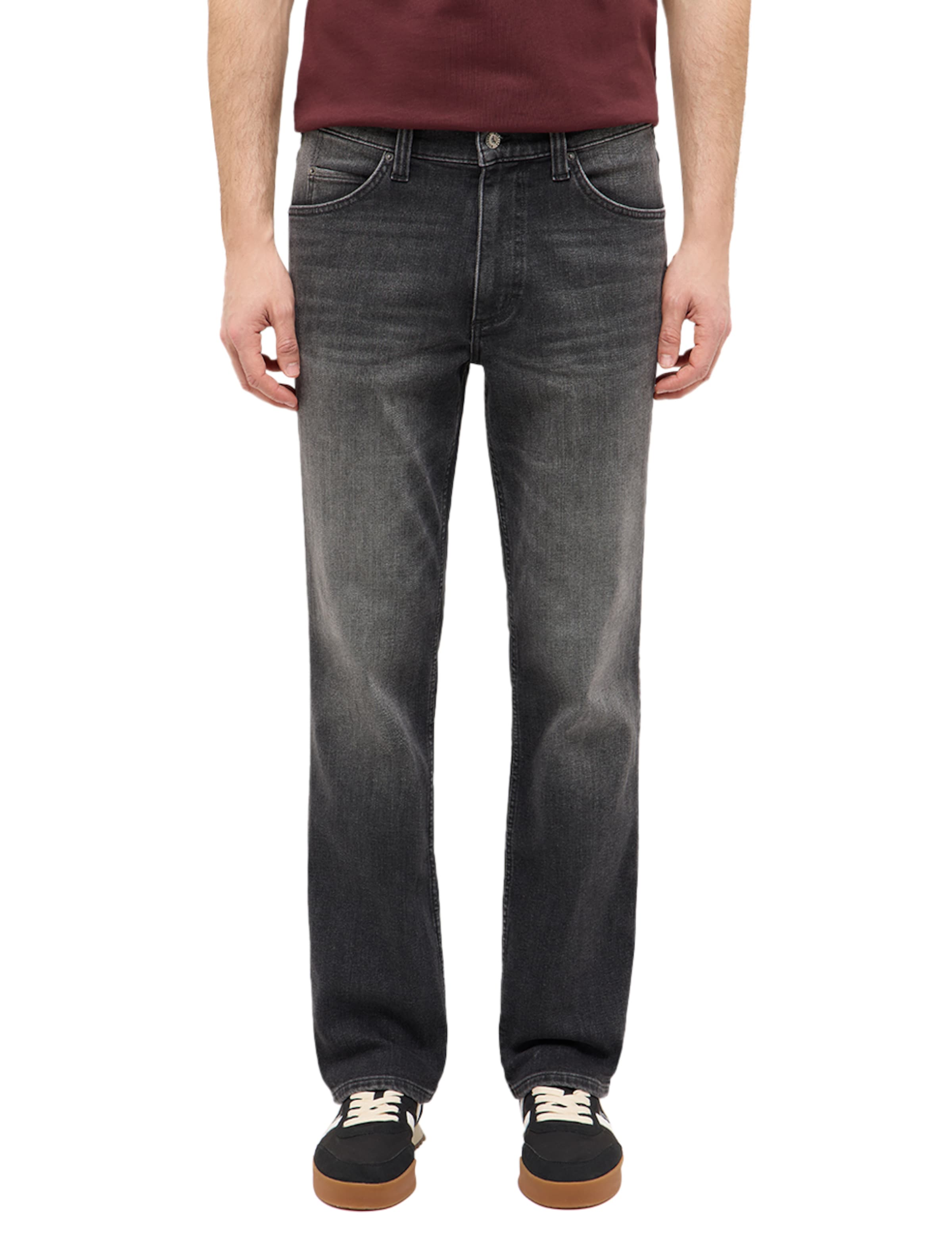 MUSTANG Regular Jeans in Black: front