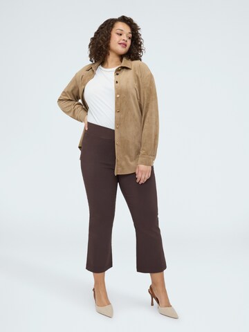 Fiorella Rubino - Acampanado Pantalón en marrón: frente