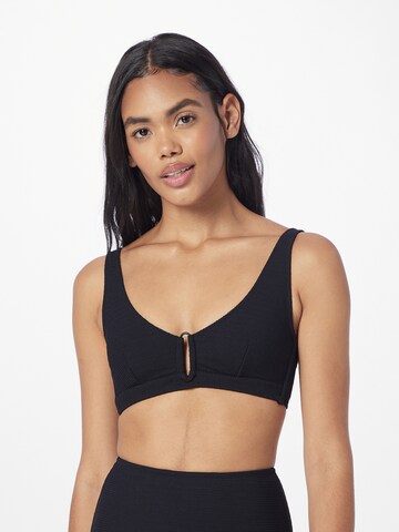 watercult T-shirt Bikini top in Black: front