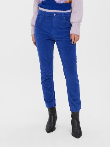 Coupe slim Pantalon 'BRENDA' VERO MODA en bleu : devant