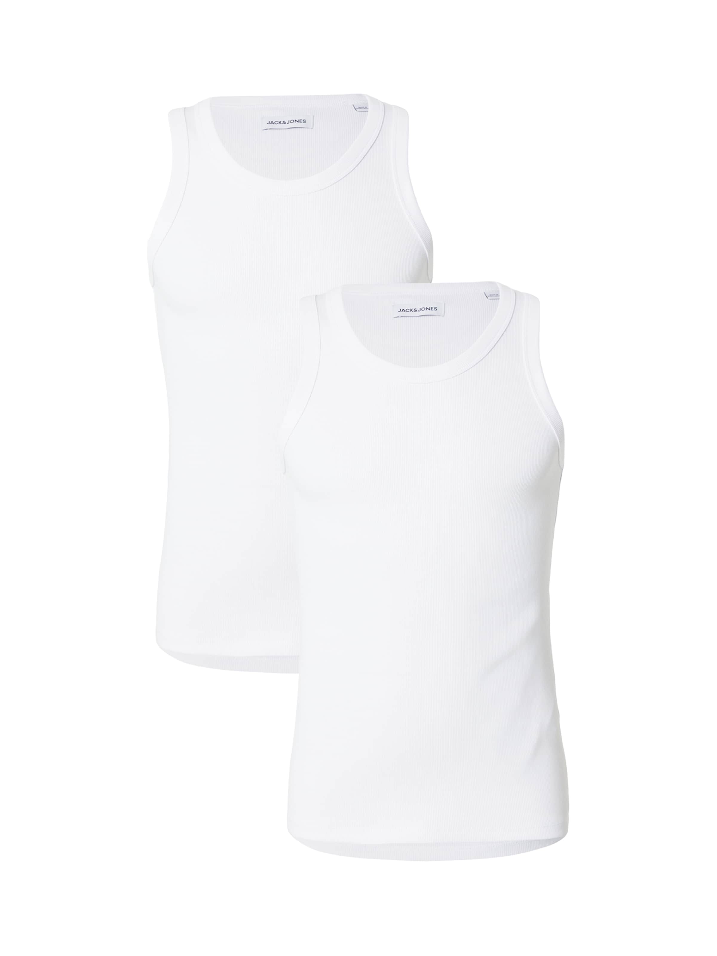 JACK & JONES Тениска в бяло: отпред