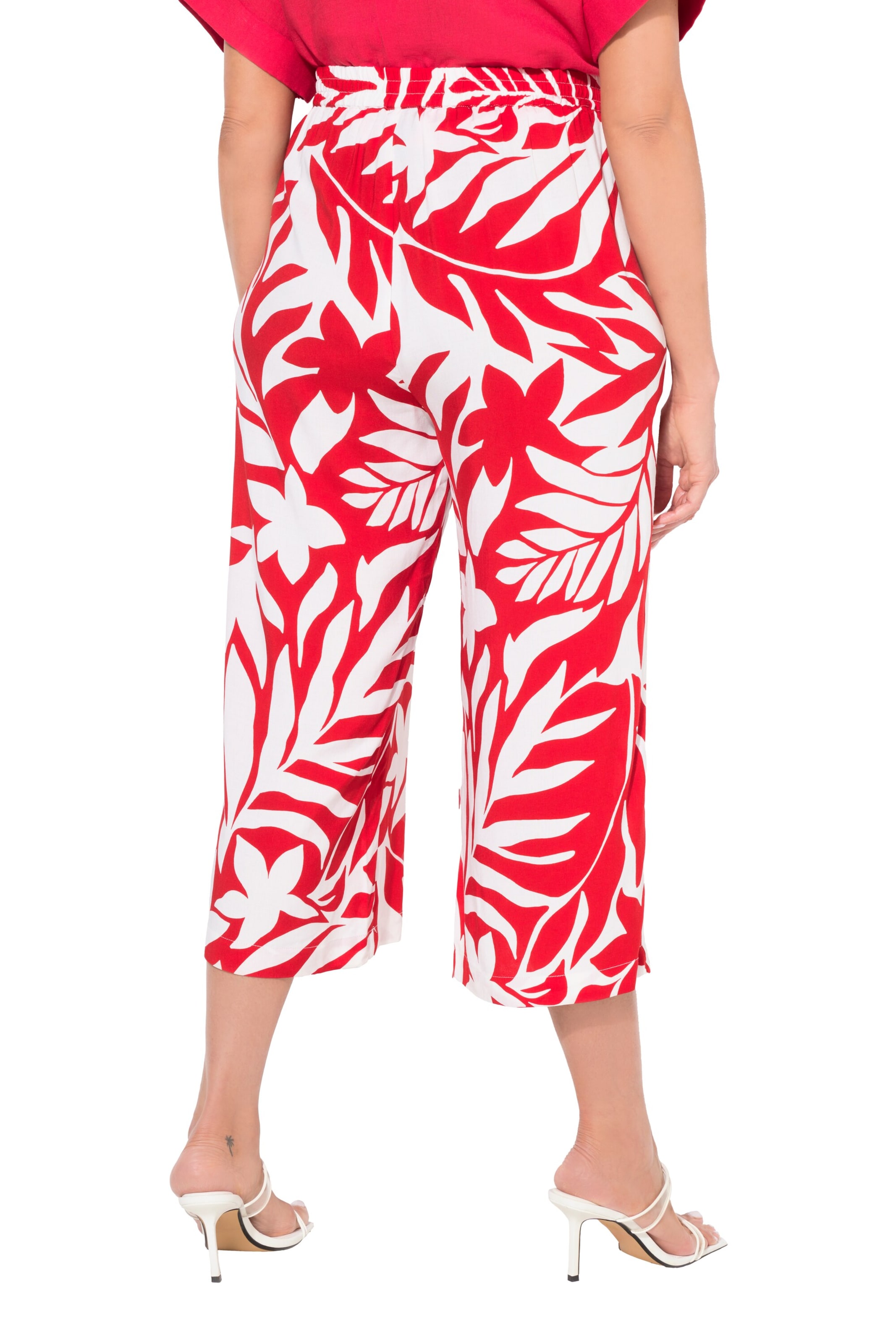 Ulla Popken Zvonové kalhoty Kalhoty – červená