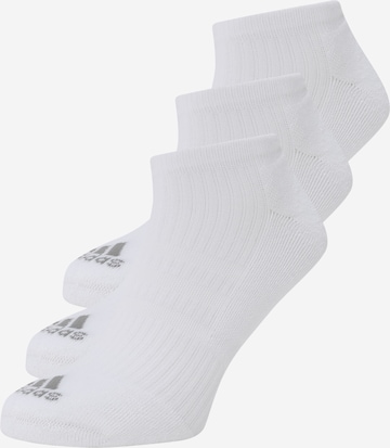 adidas Golf Athletic Socks in White: front