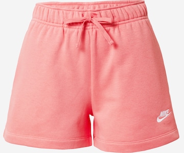 Nike Sportswear Normalny krój Spodnie 'Club Fleece' w kolorze pomarańczowy: przód