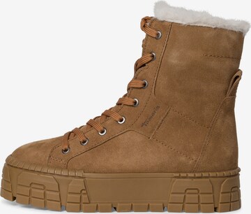 TAMARIS Lace-Up Ankle Boots in Brown