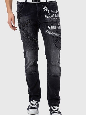CIPO & BAXX Slim fit Jeans in Black: front