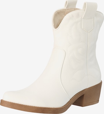 Bottes de cowboy Salinyang en blanc : devant