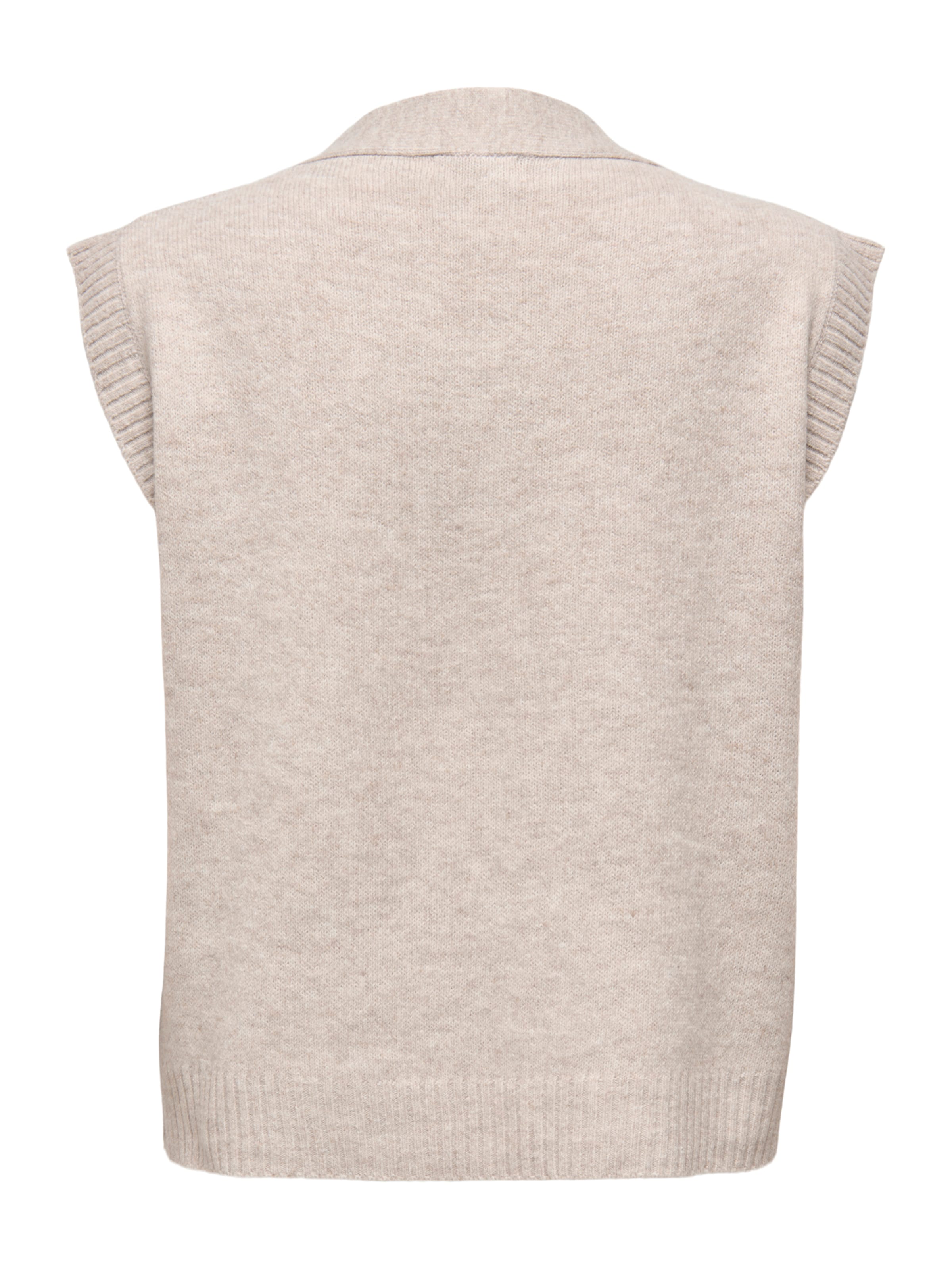JDY Knitted Vest 'JDYSUPER' in Grey