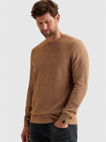 PME Legend - Jersey 'Pullover in cotton/modal with ribbed collar' en naranja