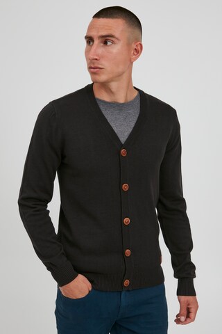 BLEND Knit Cardigan 'Lennard' in Black: front